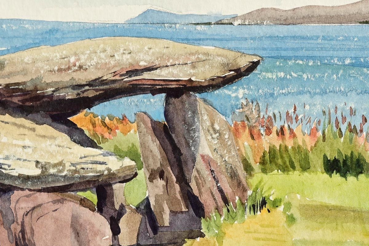 Artwork by Peter Mabey, After Tomb, An Tuar Mor (1996), Made of watercolour on paper