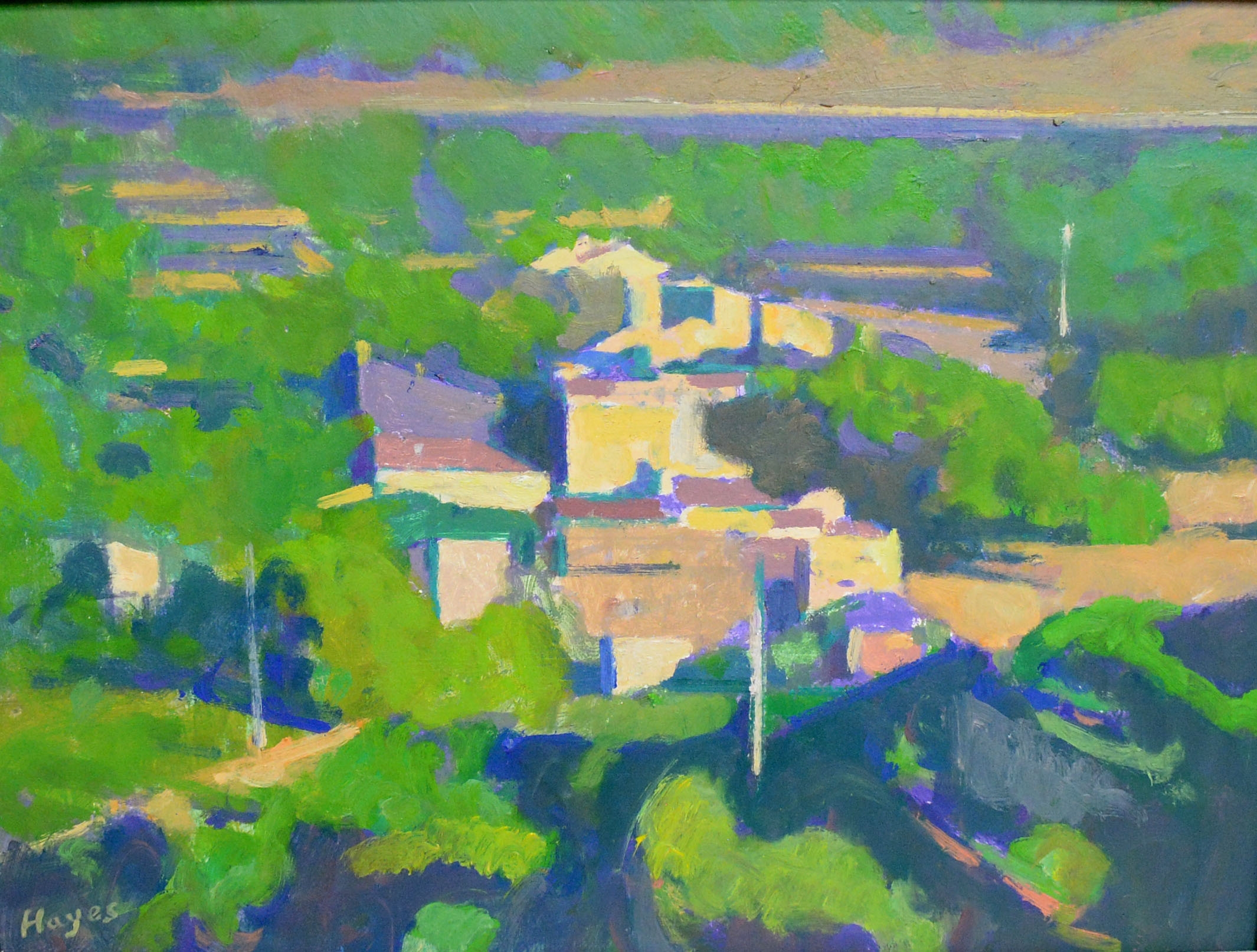 Artwork by Colin Graham Frederick Hayes, "Majorcan Landscape",, Made of oil on board