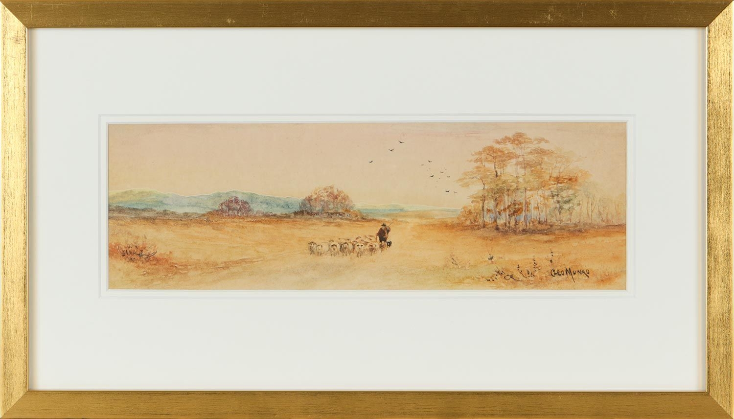 George Munro | DRIVING SHEEP | MutualArt