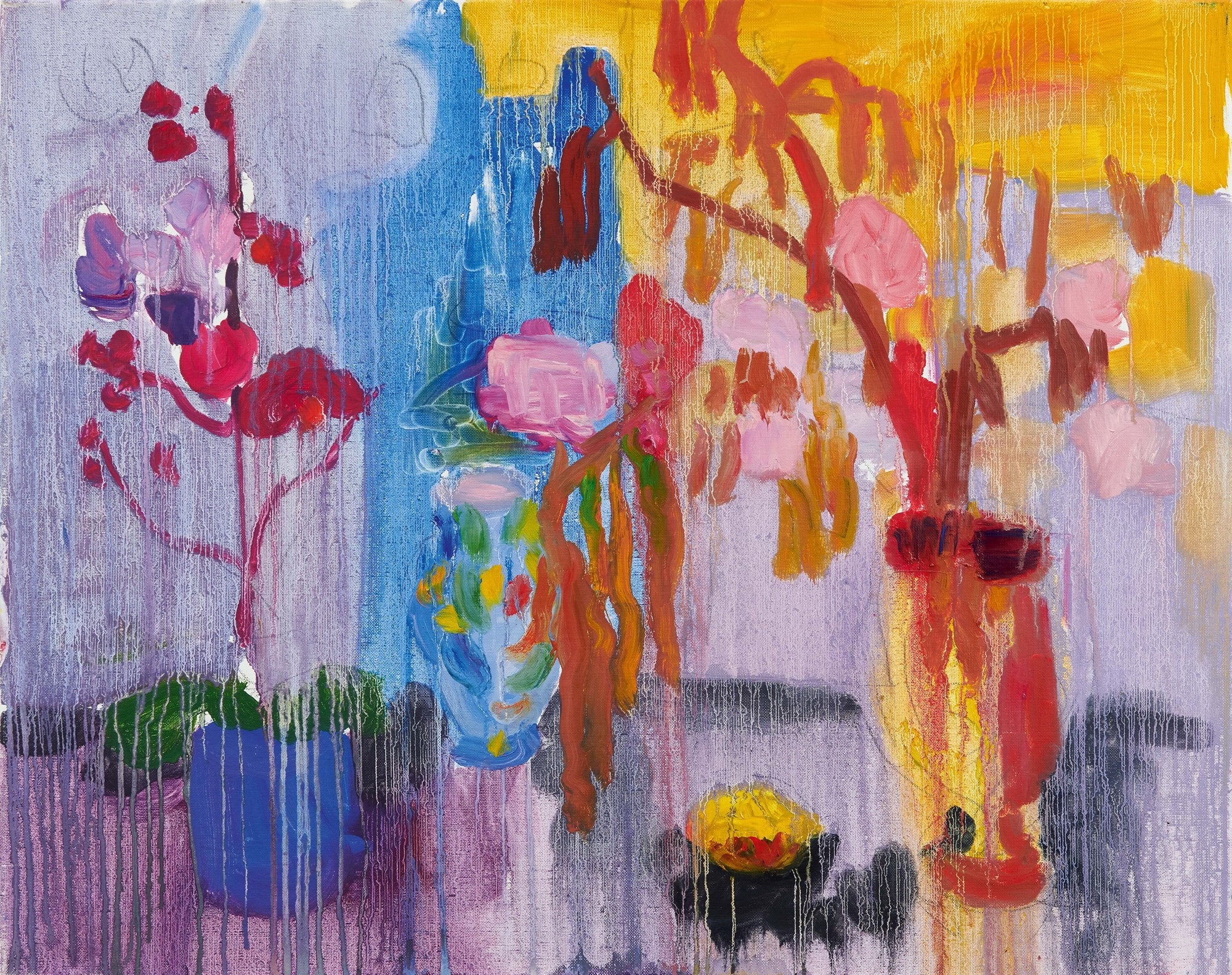 Annelise Firth | Still Life Pink Orchid and Hazel, (2023) | MutualArt