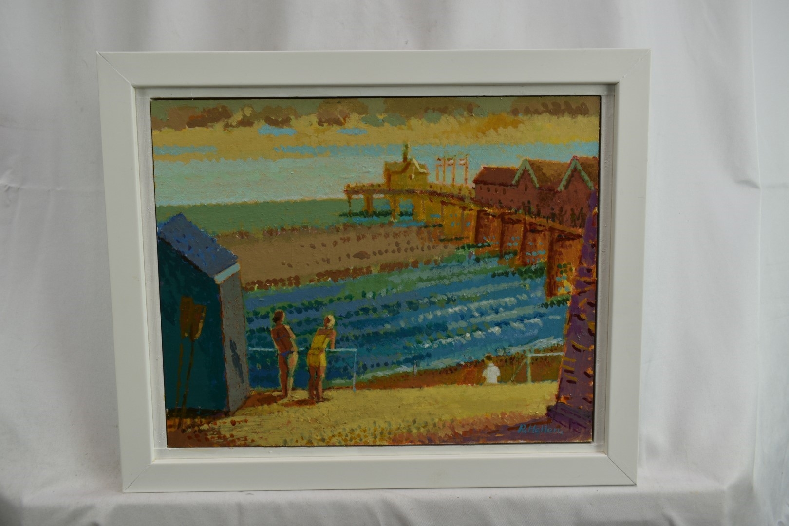 Artwork by Ronald Hellen, Southwold Pier, Evening, Made of acrylic on board