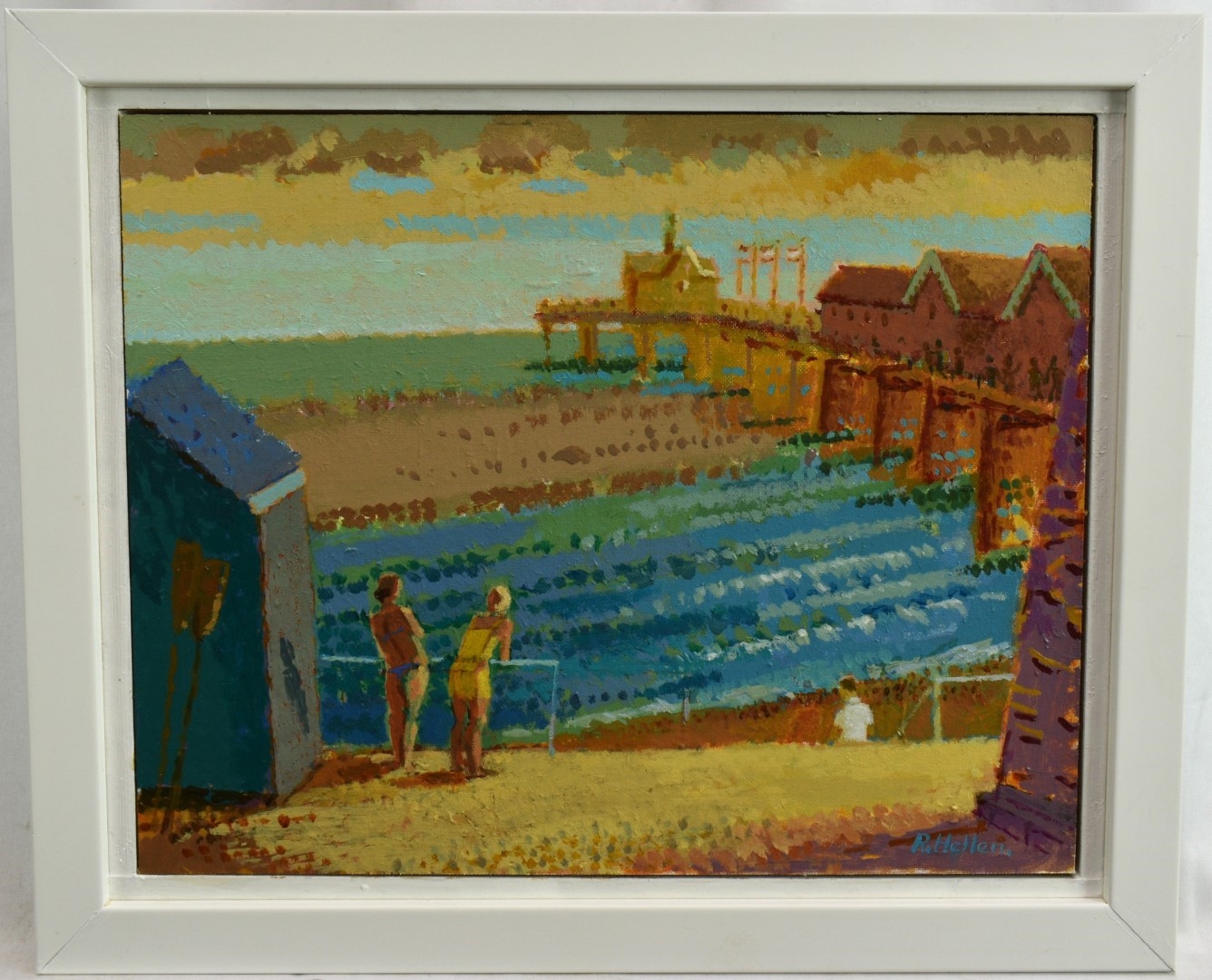 Artwork by Ronald Hellen, Southwold Pier, Evening, Made of acrylic on board