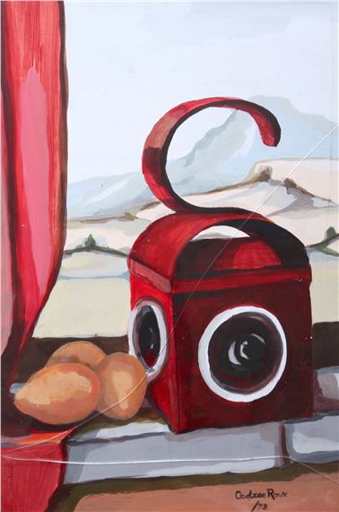 Coetzee Roux | STILL LIFE WITH RAILWAY LAMP (1973) | MutualArt