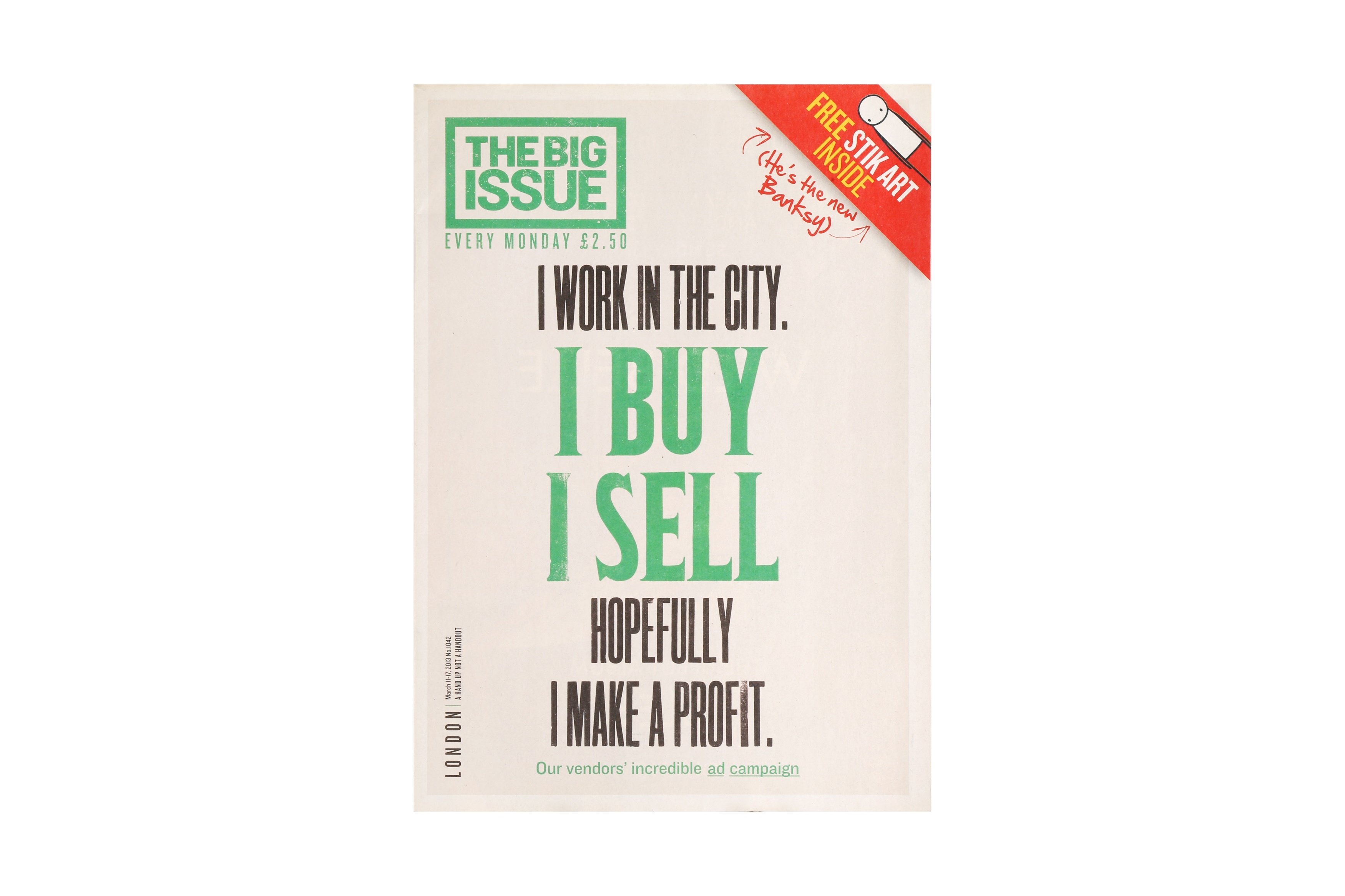 Stik | Big Issue Poster (Yellow) (2013) | MutualArt