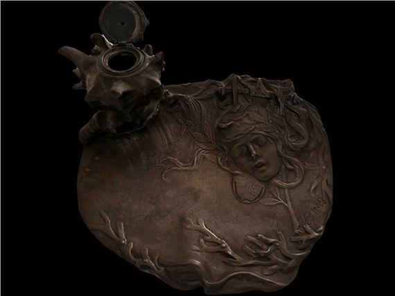 Virgile Morey | Astonishing and rare empty pocket / Inkwell revealing a ...