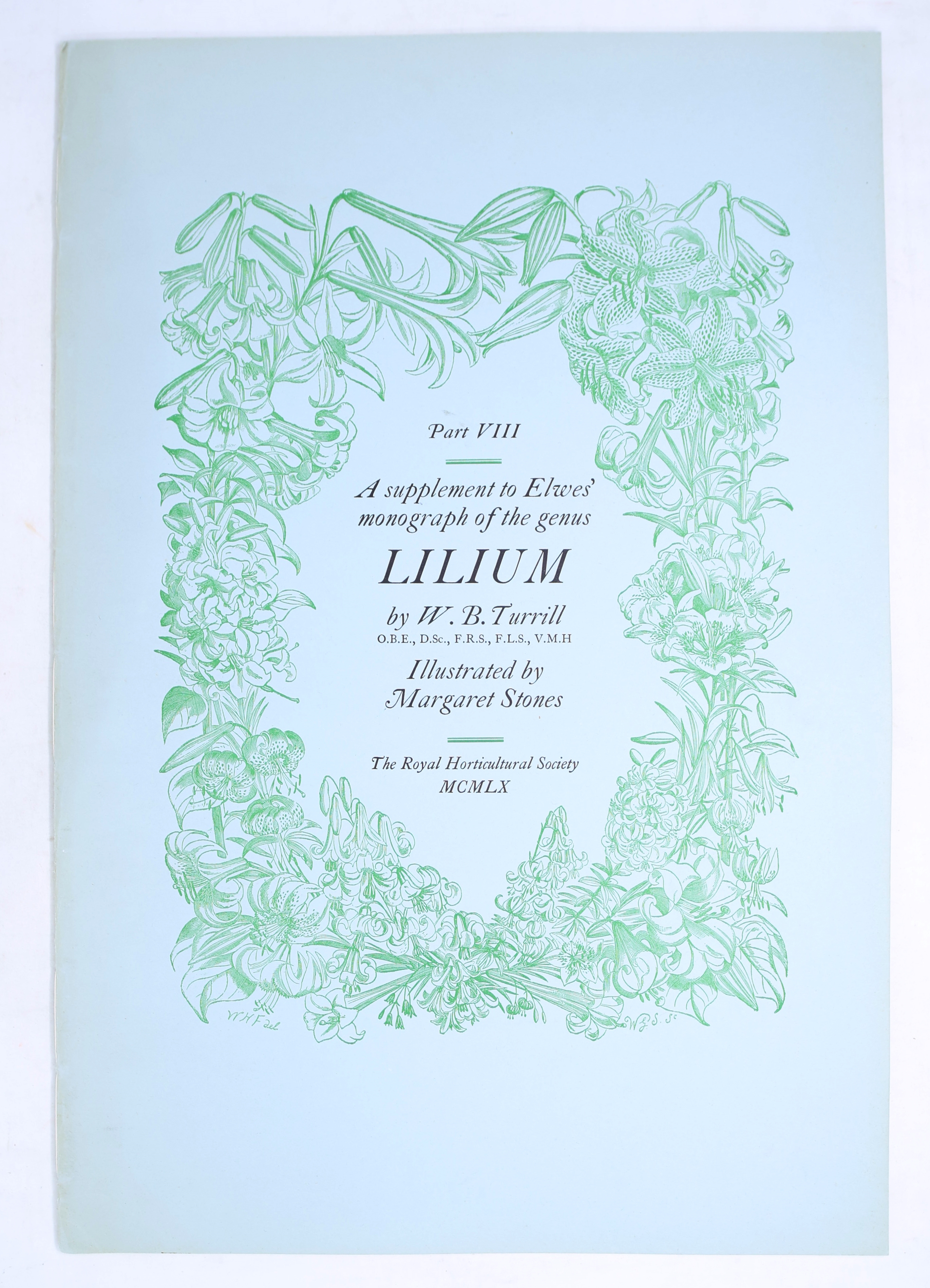 Artwork by Henry John Elwes, Elwes Monograph of the Genus Lilium with Supplement, First Edition, Made of mounted photograph