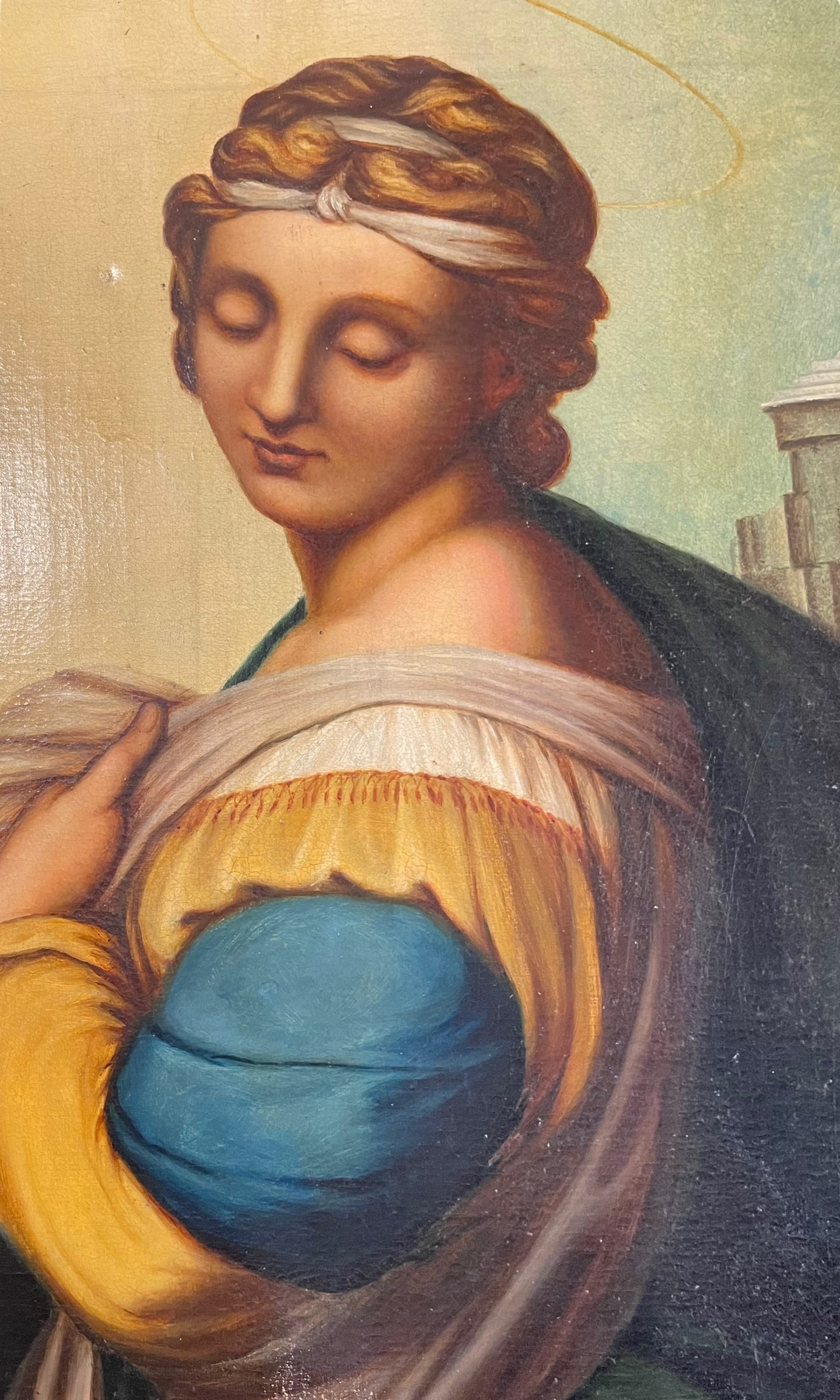 Artwork by Raffaello Sanzio, La Madonna Sistina, 1873, Made of olio su tela