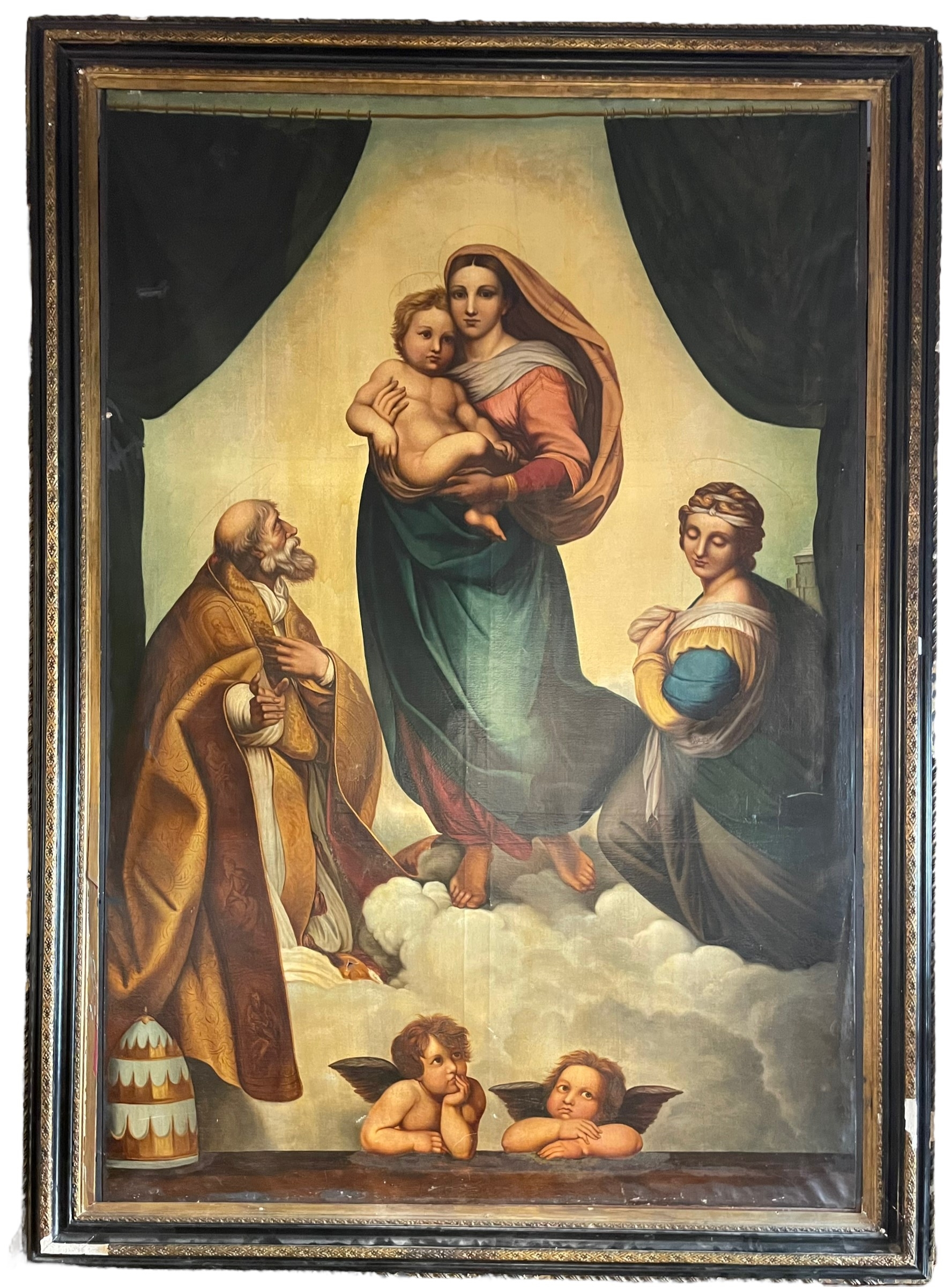 Artwork by Raffaello Sanzio, La Madonna Sistina, 1873, Made of olio su tela