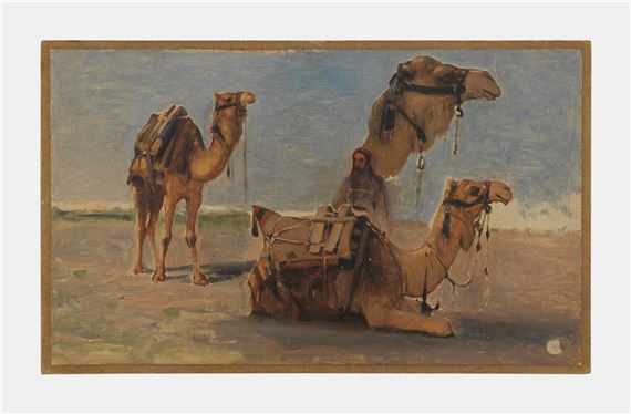 Etude de chameaux by Louis-Auguste Veillon