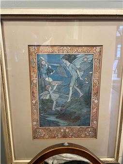 Fairies playing gracefully on riverbank - Dorothy Fitchew