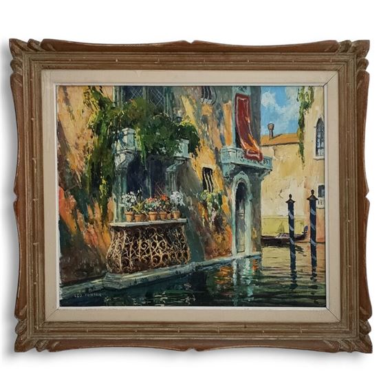Venise, balcon fleuri by Leo Fontan
