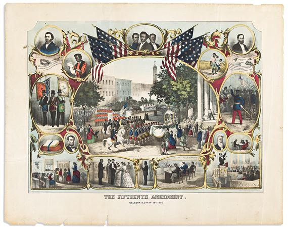 (RECONSTRUCTION.) James C. Beard; artist. The Fifteenth Amendment, Celebrated May 19th 1870. by James Carter Beard, May 19th 1870