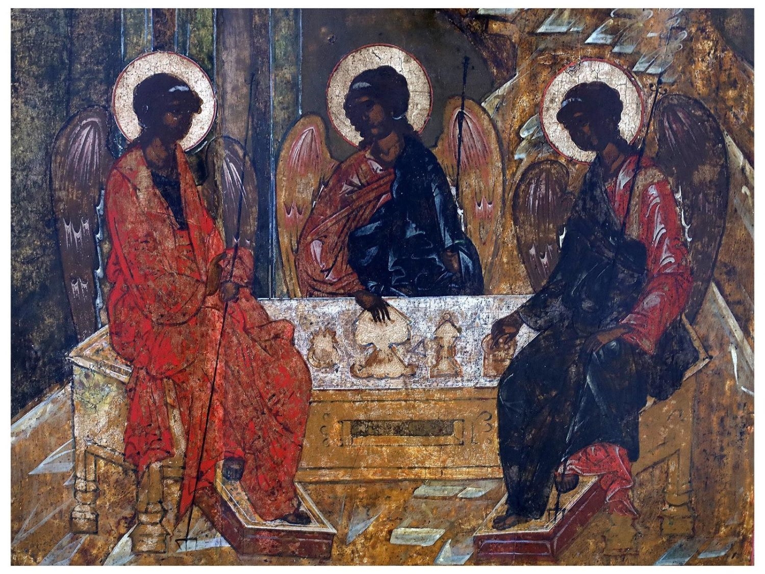 Russian School, 16th Century | Orthodox icon of the Holy Trinity of the ...