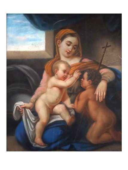 Madonna with Child and St. John the Baptist by Ivan Vasilievich Bugaevsky-Blagodarny, 1849