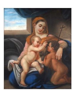 Madonna with Child and St. John the Baptist - Ivan Vasilievich Bugaevsky-Blagodarny