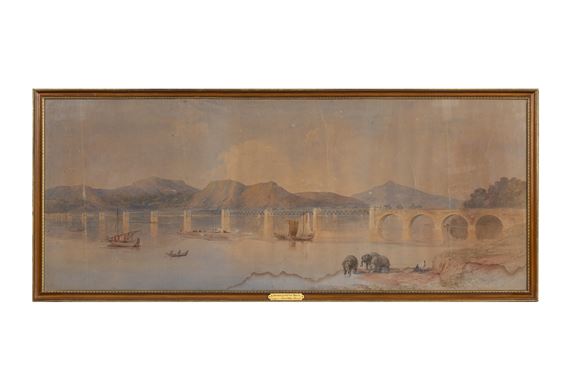 A Bridge over the Indus by Edward Lear