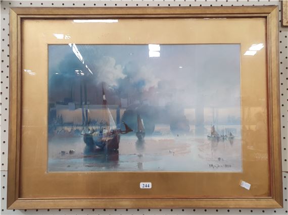 untitled (Awaiting High Tide) by John Holden, 1904