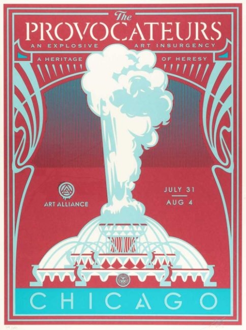Artwork by Shepard Fairey, The Provocateurs, Made of color serigraph