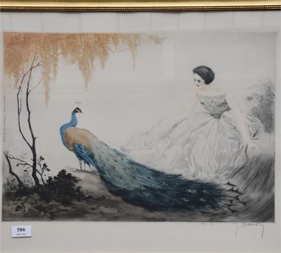 Jean Hardy | Two Works: Scene with an elegant young lady and a