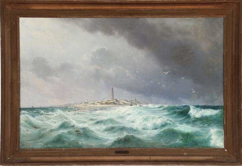 Carl Neumann | A coastal scene from Skagen (1866) | MutualArt