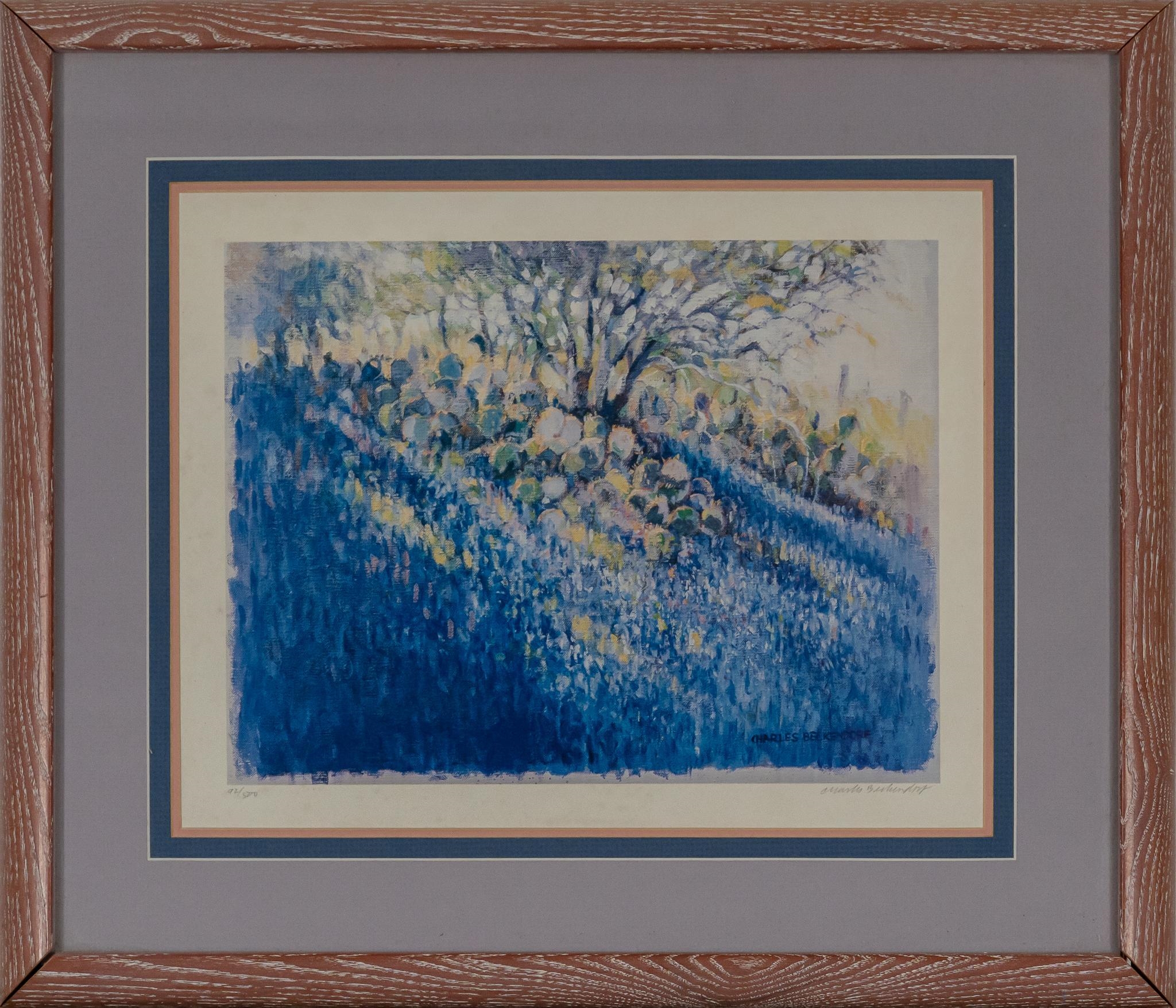 Charles Beckendorf | Bluebonnets and Cactus | MutualArt