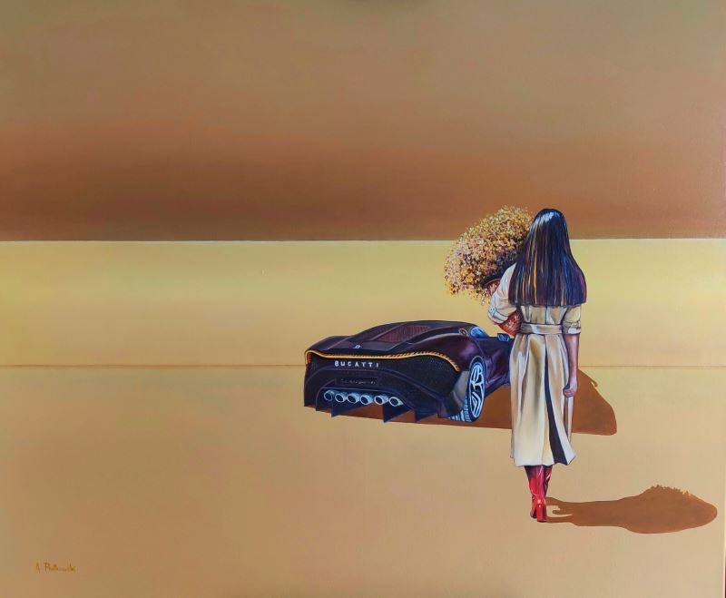 Adam Rutkowski | Girl and Bugatti (2023) | MutualArt