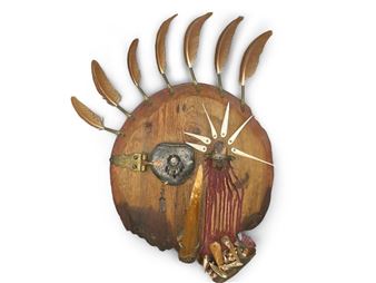 F. Del Guercio Mixed-Media Mask - Ferdinando Del Guercio