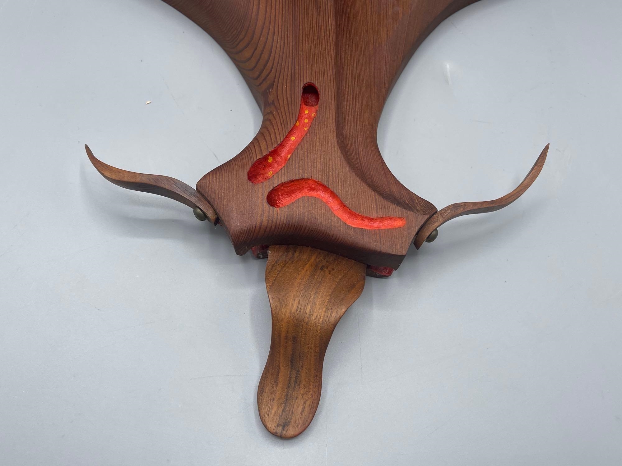 Artwork by Ferdinando Del Guercio, F. Del Guercio Carved Teak Mask