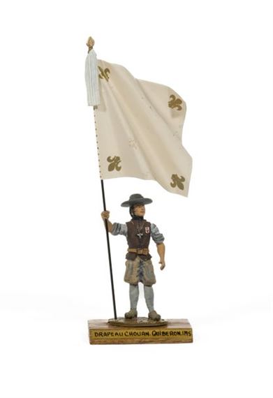 Figurine Guy Renaud - Bannière De Paroisse - Infanterie Ancien Régime - 60mm - Plomb Peint