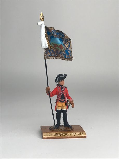 Figurine Guy Renaud – Porte Drapeau Des Aumoniers, 1:32 (60mm), Plomb Peint