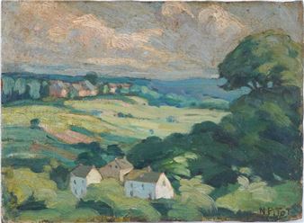 Double-sided landscapes (View of a river and view of a plain in the province of Liège) - Nicolas Pitot