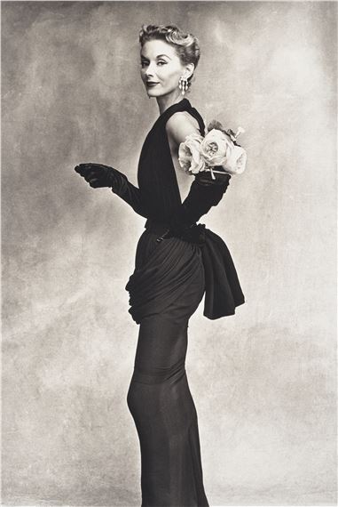 Woman with Roses on her Arm (Lisa Fonssagrives-Penn), 1950 by Irving Penn, printed 1977