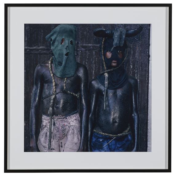 Two Boys with Whips, Jacmel, Haiti, 1997 by Phyllis Galembo, 1997
