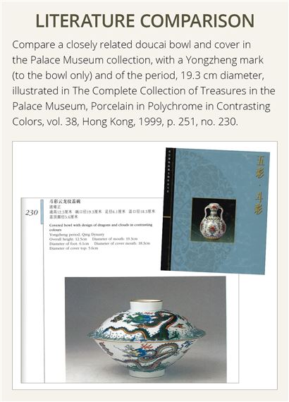 Yongzheng | 雍正款及年代斗彩龍紋蓋碗| MutualArt