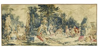 A LOUIS XV BEAUVAIS PASTORAL TAPESTRY - Nicolas Besnier
