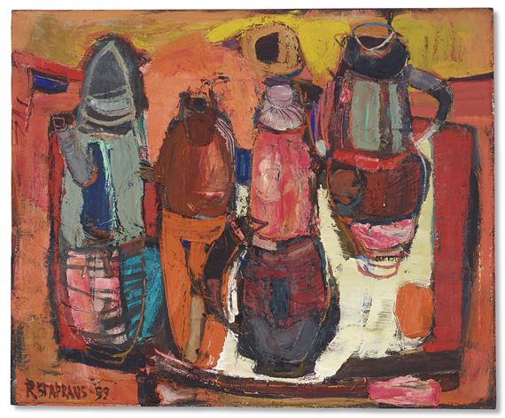 Ceramics by Raimonds Staprans, Painted in 1959