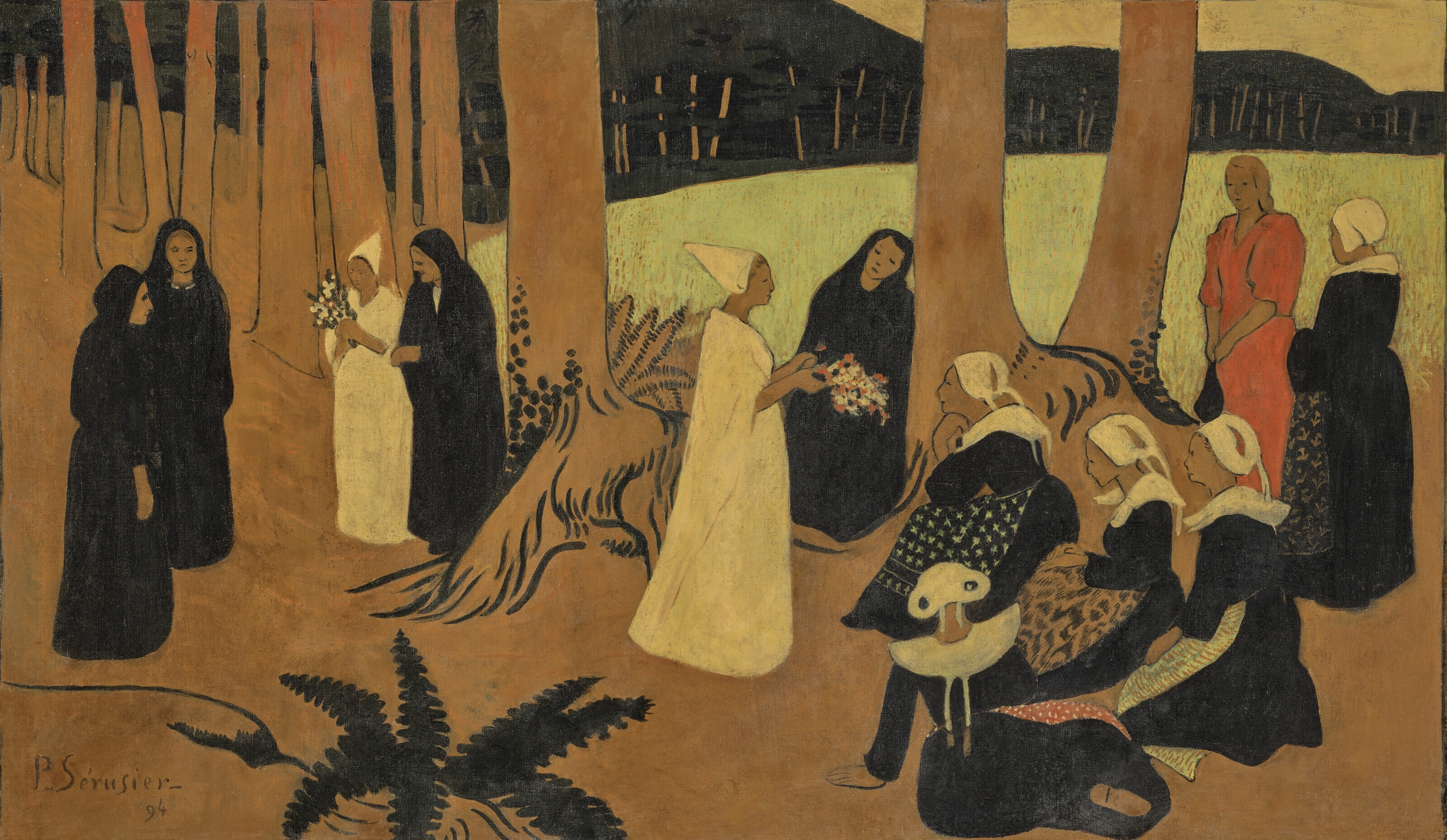 Artwork by Paul Sérusier, Promenade dans les bois de Châteauneuf, Made of oil on canvas