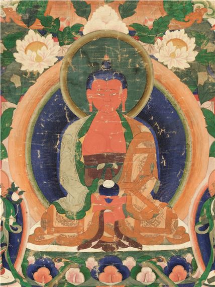 Tibetan School, 18th Century | 西藏十八世紀阿彌陀佛極樂世界唐卡