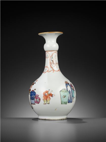 Yongzheng | 雍正時期粉彩人物場景瓶| MutualArt