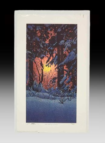 バイロン・バードサル】額装版画『LAST LIGHT AT KINCAID』