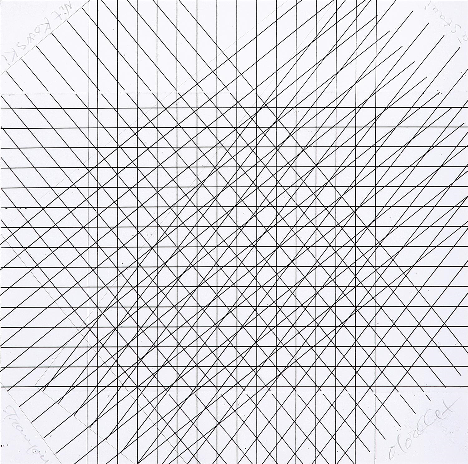 François Morellet | Système de désordre, 4 trames 0° 45° 60° 90° (1987 ...