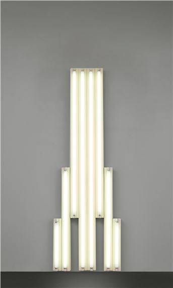 "monument" for V. Tatlin by Dan Flavin, Executed in 1970