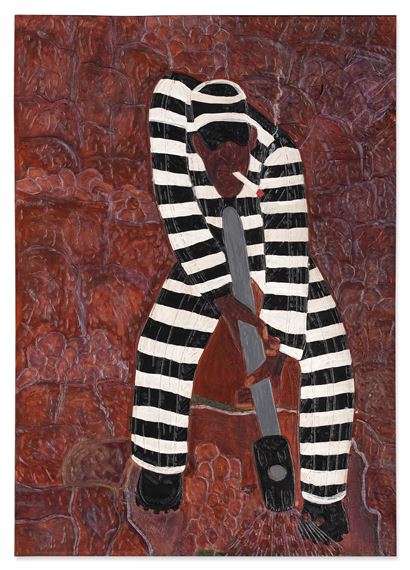Untitled (The Chain Gang Smoker) by Winfred Rembert, Executed in 2011