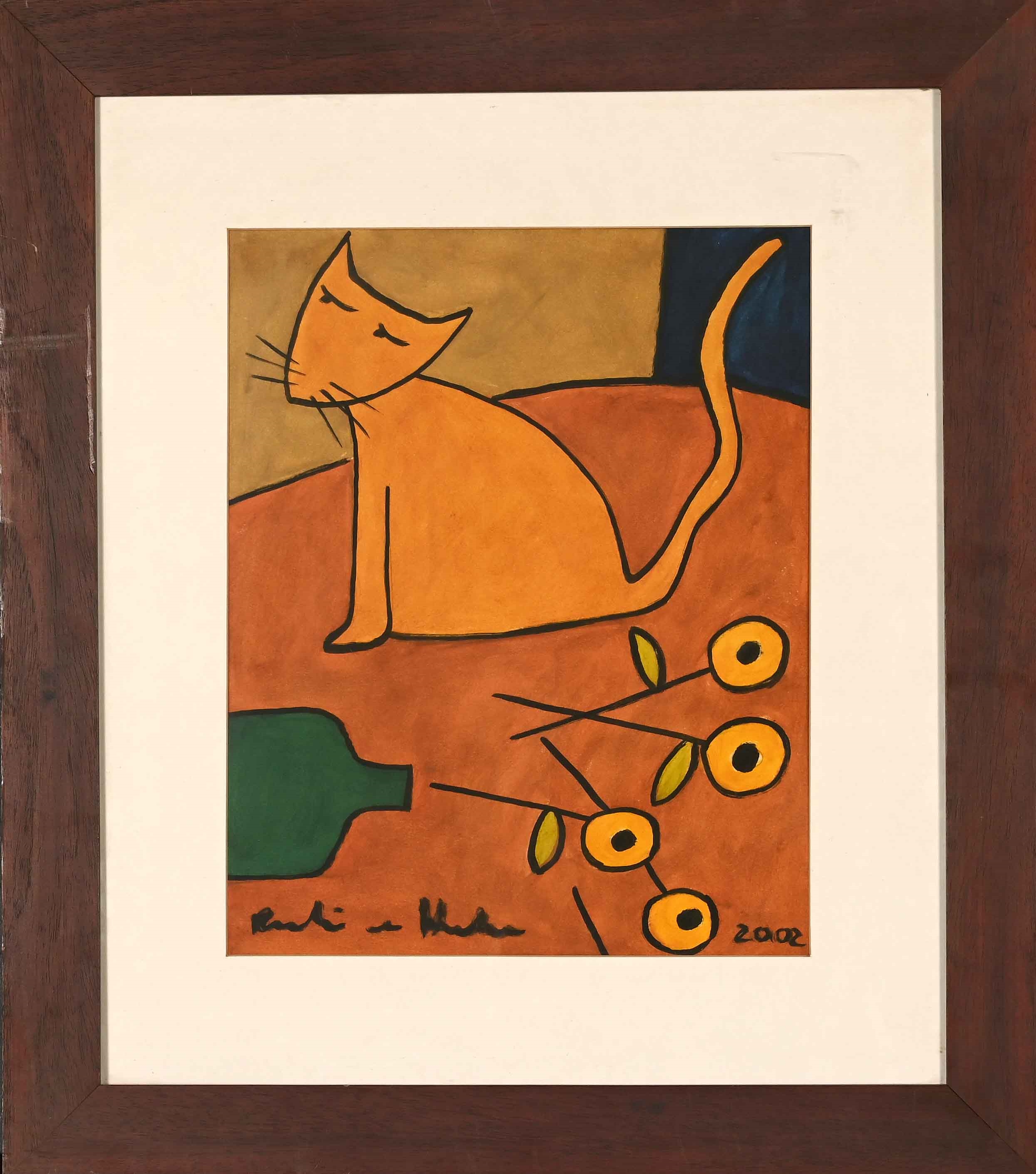 Roelie van Heerden Cat and Knocked Over Vase MutualArt