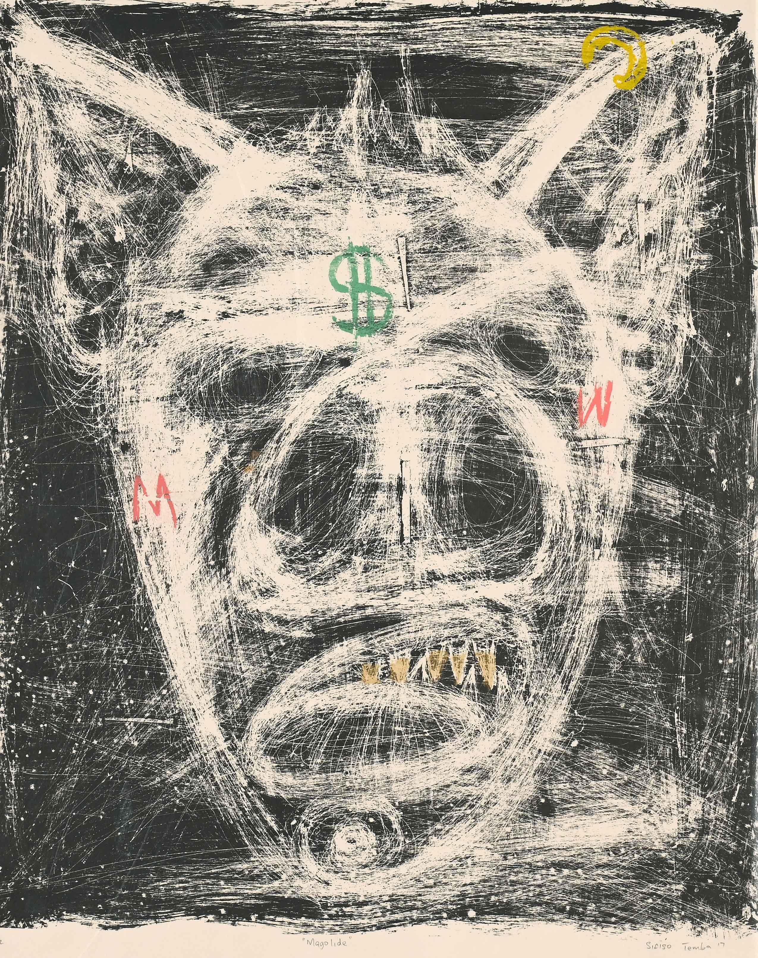 Artwork by Sifiso Temba, Magolide, Made of silkscreen