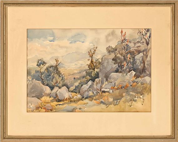 Margaret Hebe Waite | Landscape with Rocks and Aloes | MutualArt