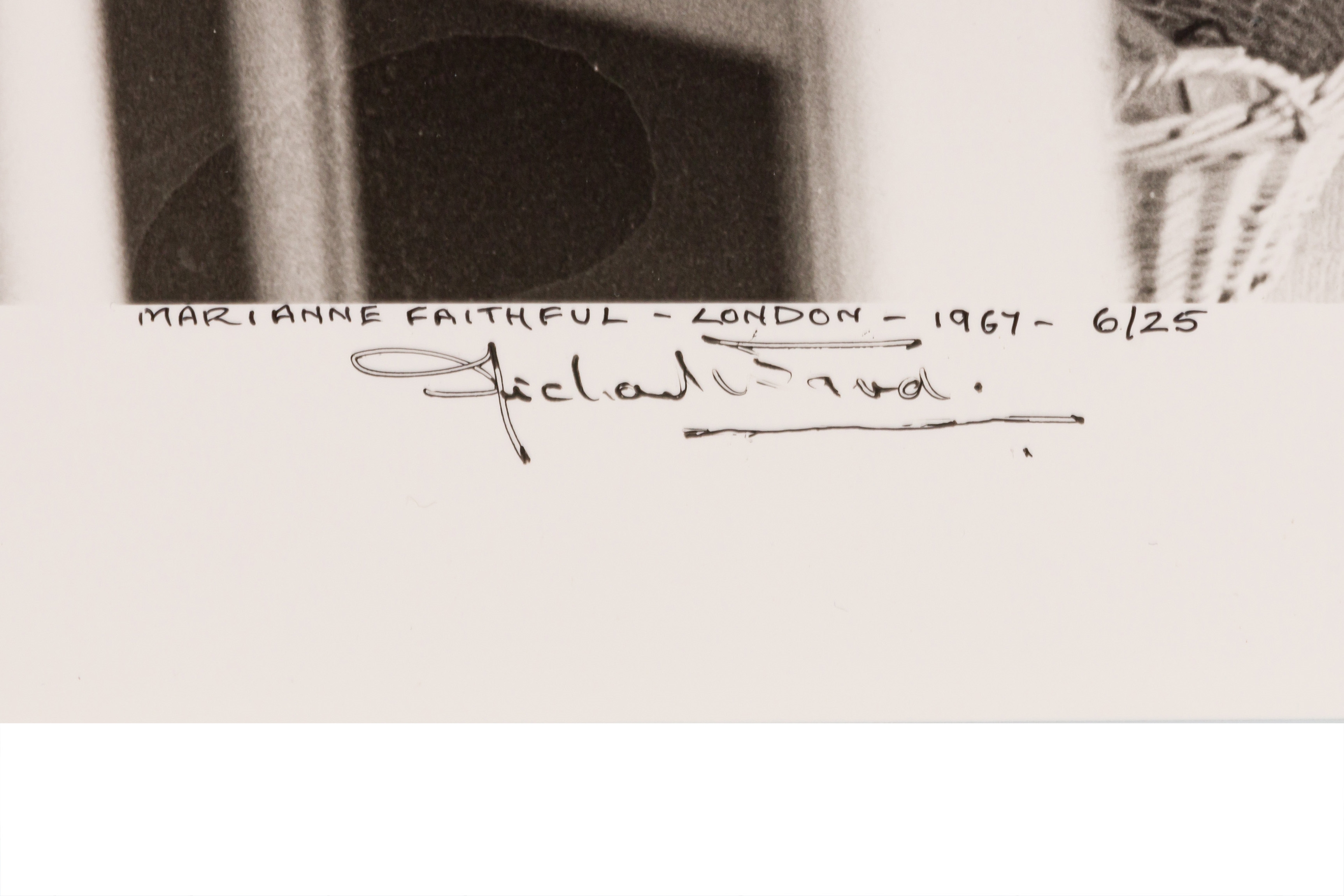 Artwork by Michael Ward, MARIANNE FAITHFULL, Made of Silver gelatin prints