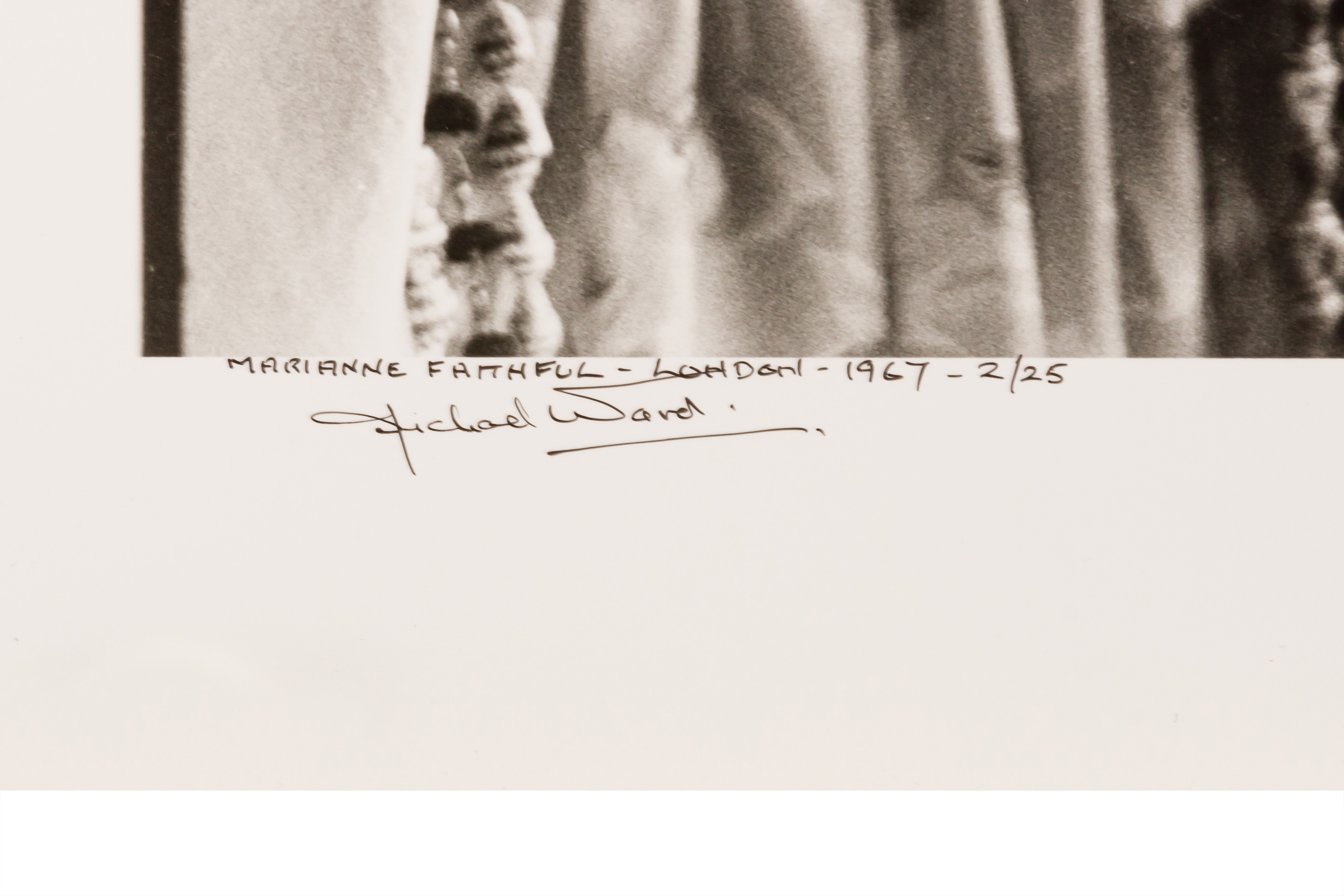 Artwork by Michael Ward, MARIANNE FAITHFULL, Made of Silver gelatin prints