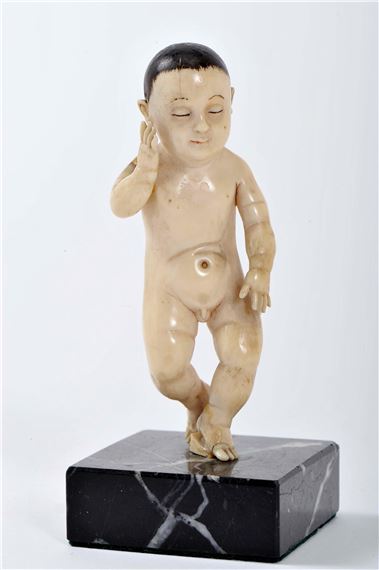 Child Jesus lying down - Hispano-Portuguese School, 17th Century