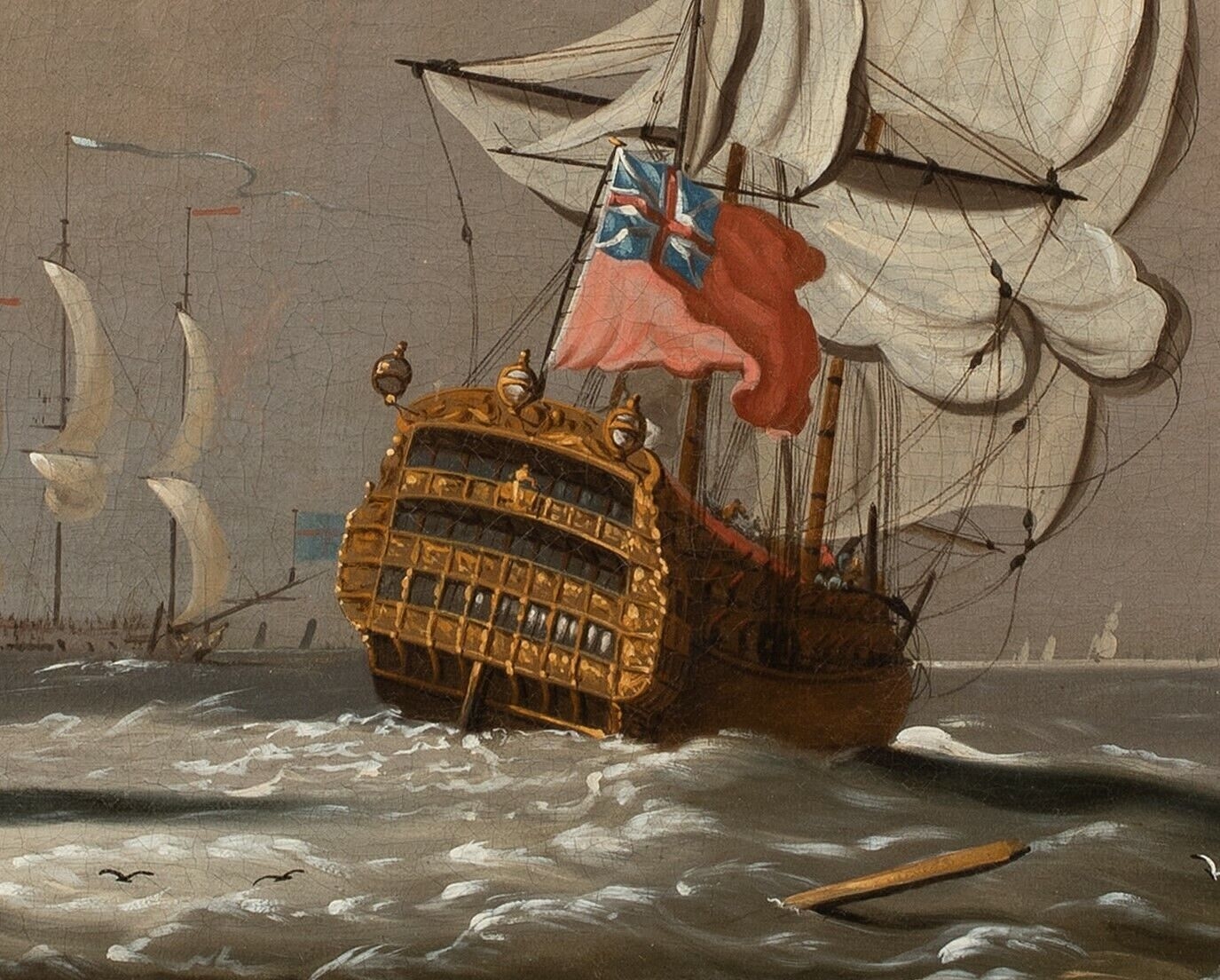 Artwork by Francis Swaine, BRITISH ROYAL NAVY SQUADRON, Made of oil on canvas